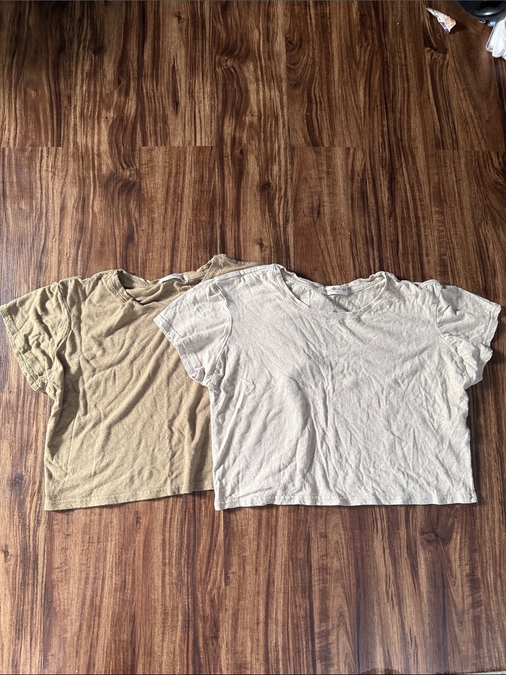 NATURAL LIFE Kids Short-Sleeve Tees in Beige & Cream Set